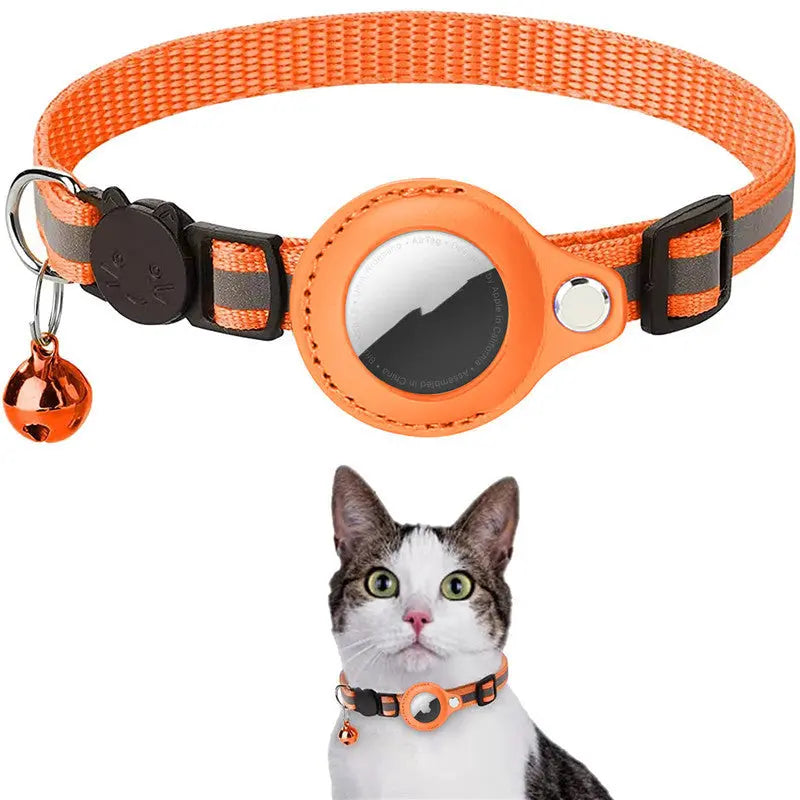 Collare Riflettente per Cani e Gatti con Custodia AirTag Impermeabile Dropshipman