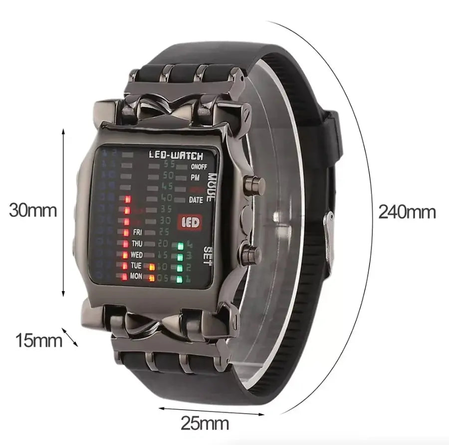 Luxury Men's Watch LED Sports Date Digital Bracelet Waterproof Quartz Wristwatch LUMENA SHOP