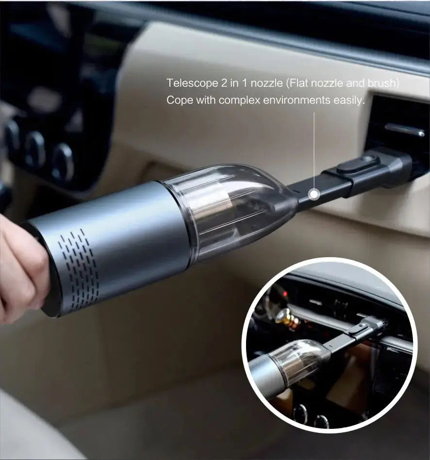 Aspirapolvere Portatile Wireless per Auto - Alta Potenza Ricaricabile USB LUMENA SHOP