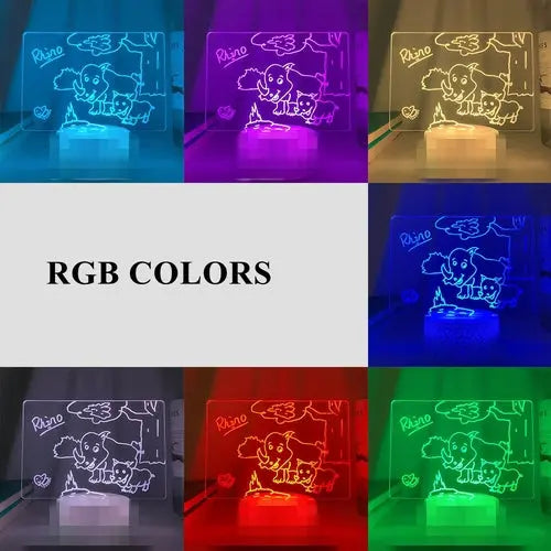 Lampada da Tavolo LED con Lavagna Messaggi - Luce Notturna Decorativa per Camera LUMENA SHOP