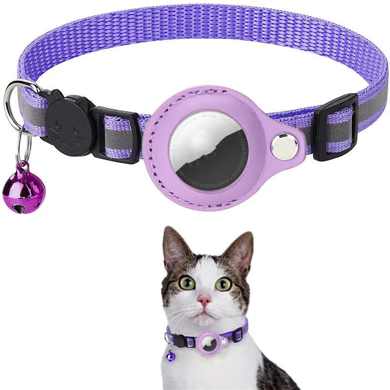 Collare Riflettente per Cani e Gatti con Custodia AirTag Impermeabile Dropshipman